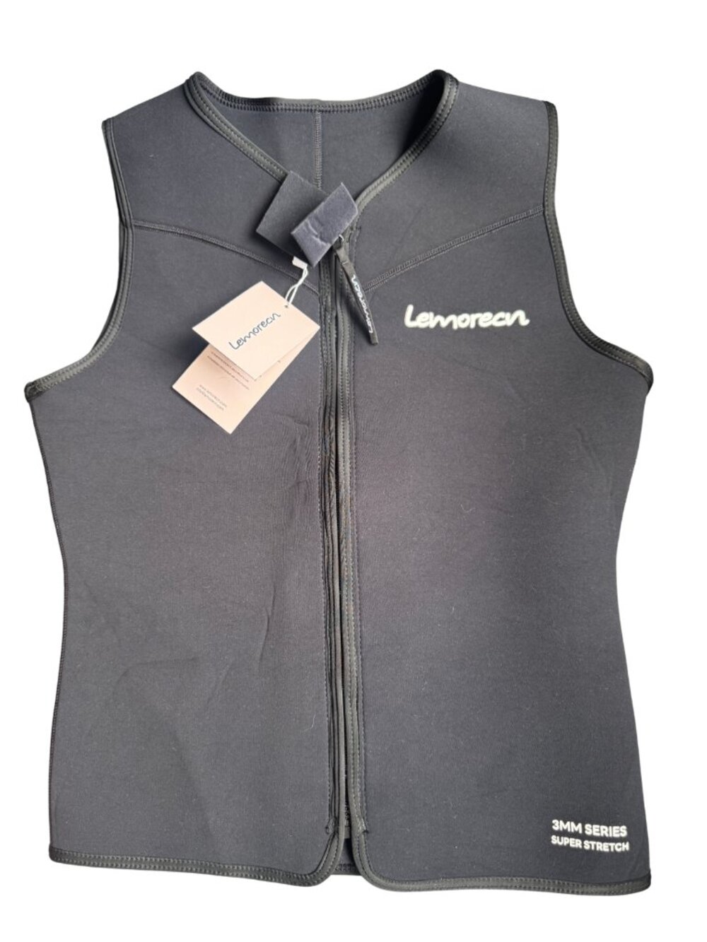 Lemorecn XL Wetsuit Vest Top Unisex 3mm Sleeveless Front Zip Neoprene Wetsuit